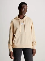 Sudadera Calvin Klein Monograma Mujer Beige