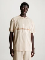 Playera Calvin Klein Relaxed Monologo Hombre Beige