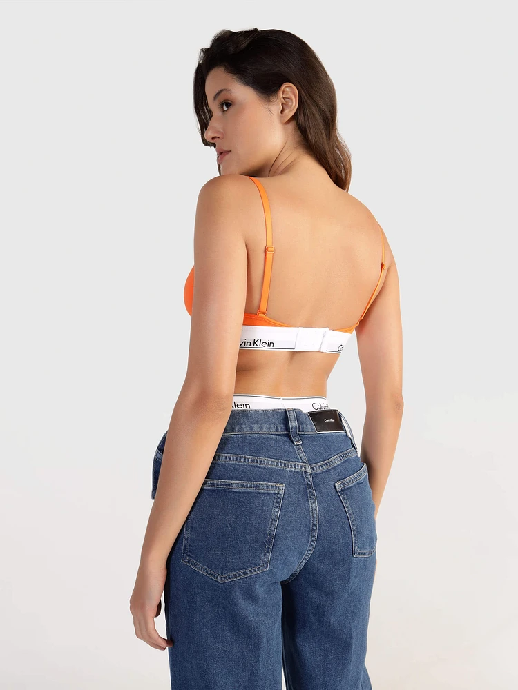 Brasier Calvin Klein Triangle Lightly Lined Mujer Naranja