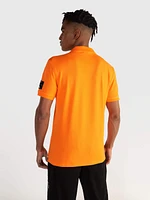 Polo Calvin Klein Logo Hombre Naranja