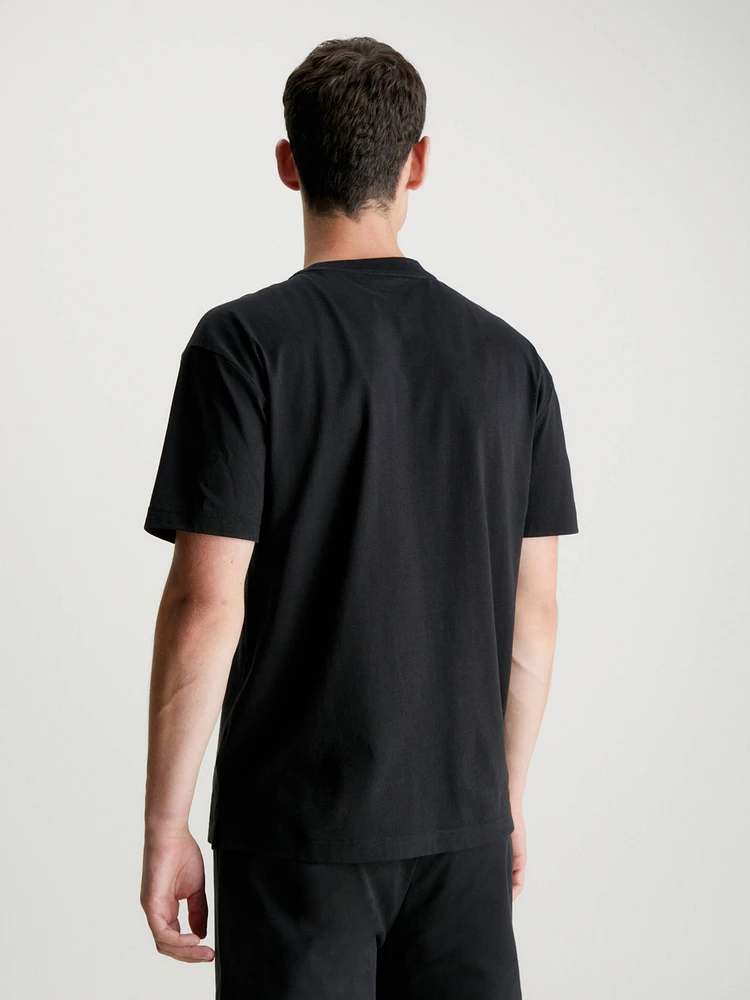 Playera Calvin Klein Estampado Hombre Negro