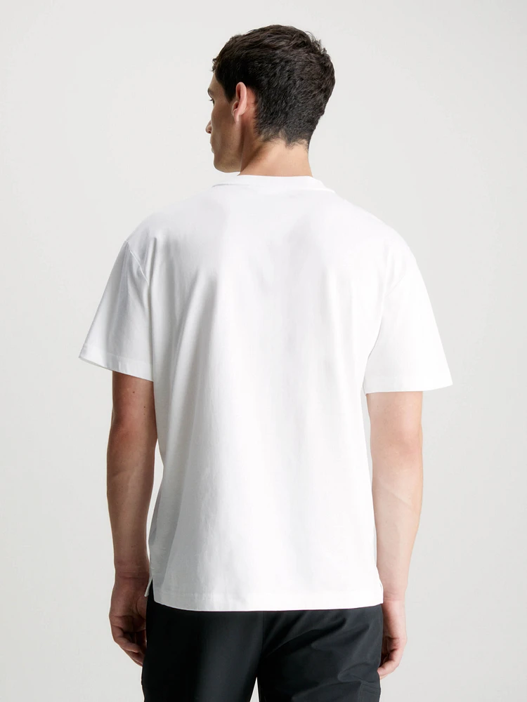 Playera Calvin Klein Estampado Hombre Blanco