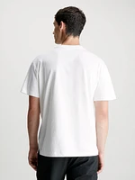 Playera Calvin Klein Estampado Hombre Blanco