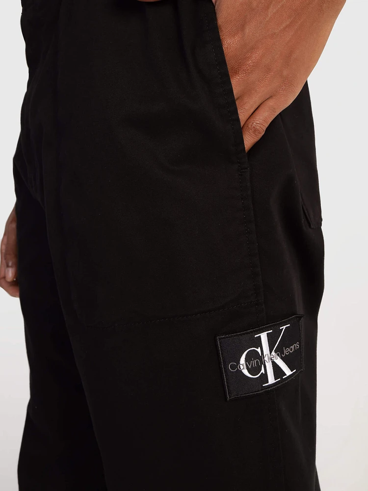 Pantalón Calvin Klein con Monograma Hombre Negro