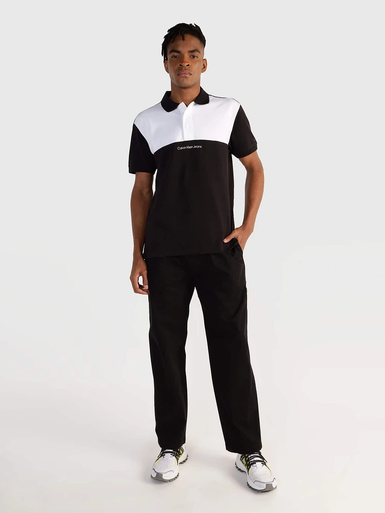 Pantalón Calvin Klein con Monograma Hombre Negro