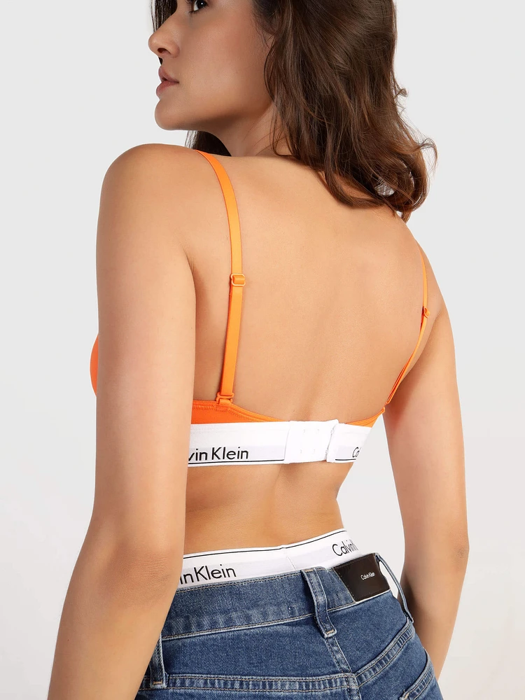 Brasier Calvin Klein Triangle Lightly Lined Mujer Naranja