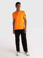 Polo Calvin Klein Logo Hombre Naranja