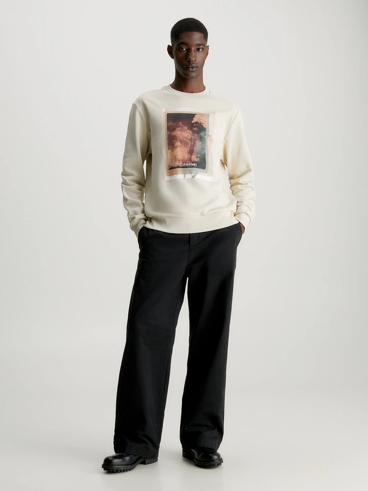 Sudadera Calvin Klein Diseño Hombre Beige