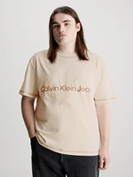 Playera Calvin Klein Relaxed Monologo Hombre Beige