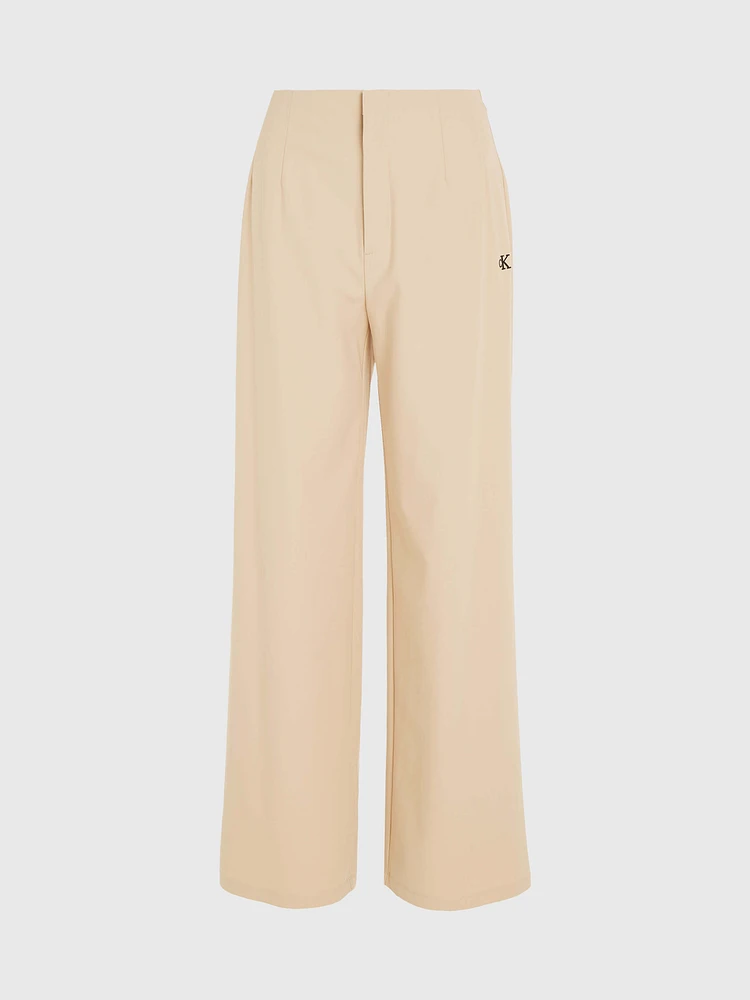 Pantalón Calvin Klein Straight Fit Mujer Beige