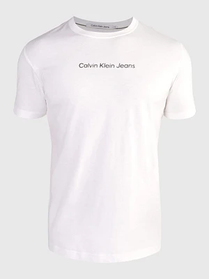 Playera Calvin Klein Logotipo Hombre Blanco