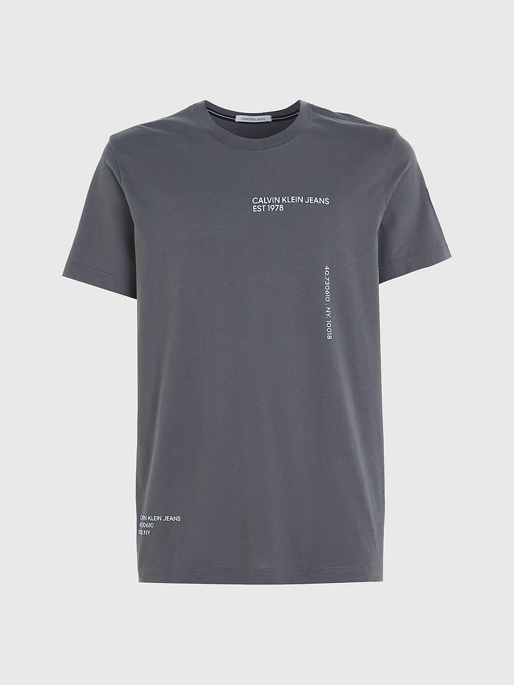 Playera Calvin Klein Multi Logo Hombre Gris