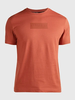 Playera Calvin Klein Logo Hombre Naranja