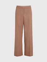 Pantalón Calvin Klein Wide Leg Mujer Café