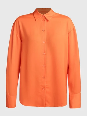 Camisa Calvin Klein Neón Mujer Naranja