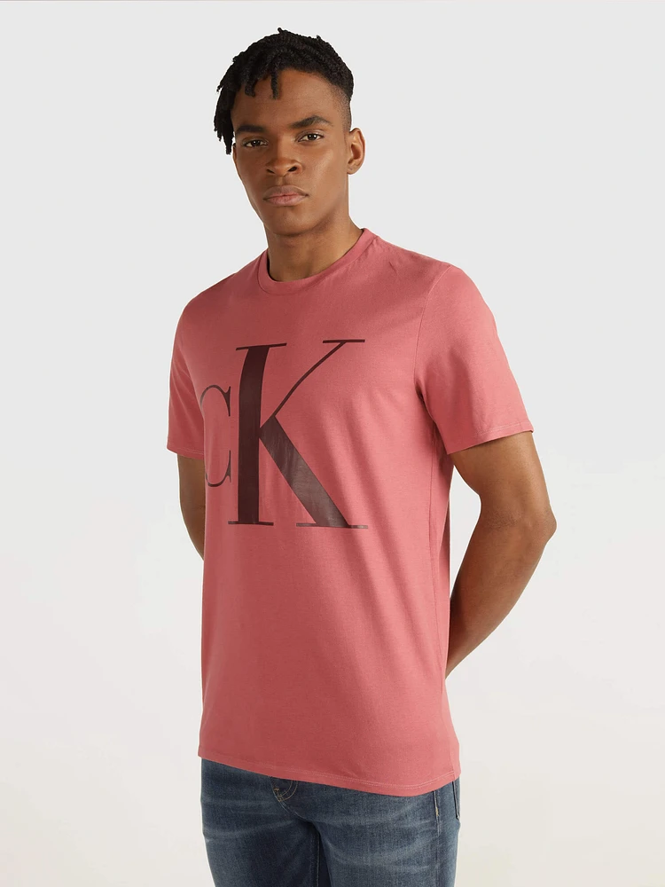 Playera Calvin Klein Monograma Hombre Rojo