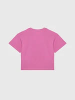 Playera Calvin Klein Logo Niña Rosa