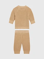 Set Calvin Klein de Suéter con Pantalón Bebé Café