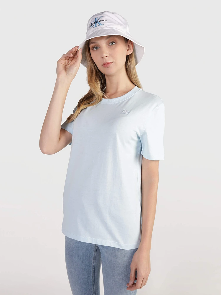 Playera Calvin Klein Monograma Mujer Azul