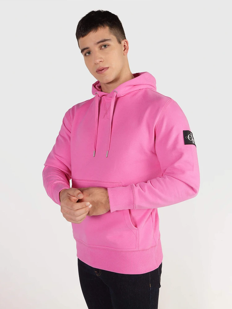 Sudadera Calvin Klein Logo Hombre Rosa