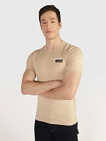 Playera Calvin Klein Logo Estampado Hombre Beige