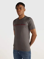 Playera Calvin Klein Logotipo Hombre Gris