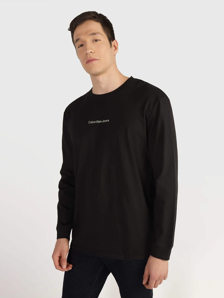 Playera Calvin Klein Logo Hombre Negro