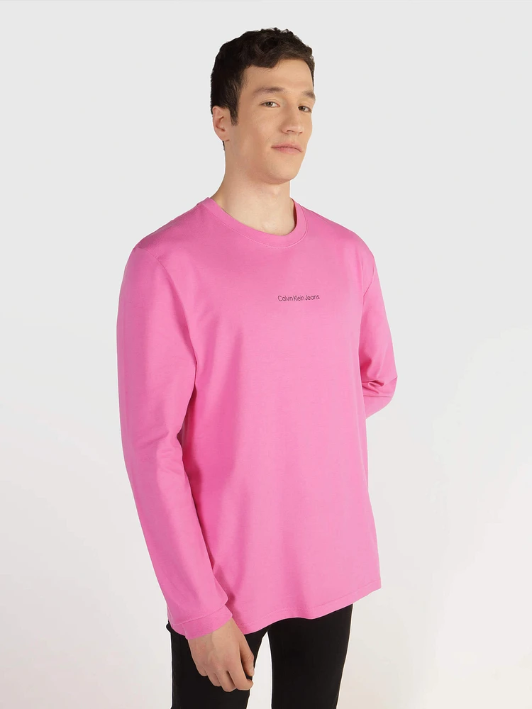 Playera Calvin Klein Logo Hombre Rosa