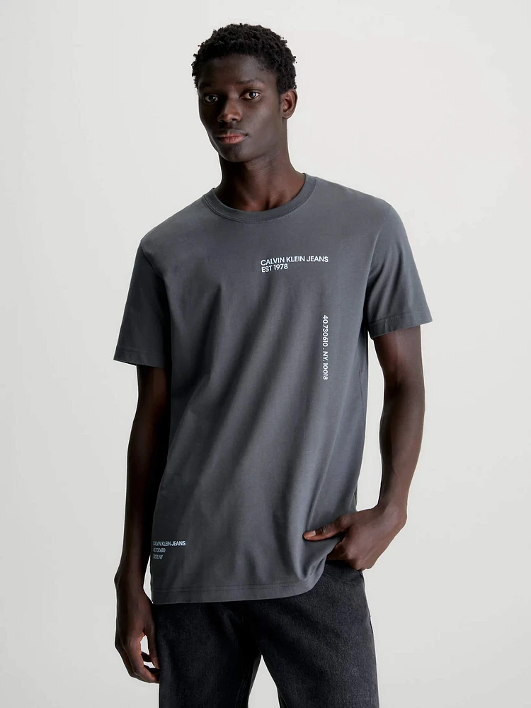 Playera Calvin Klein Multi Logo Hombre Gris