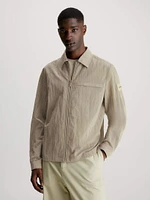 Chamarra Calvin Klein Crinkled Hombre Beige