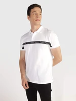 Polo Calvin Klein Franja Hombre Blanco