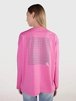 Playera Calvin Klein Monograma Mujer Rosa