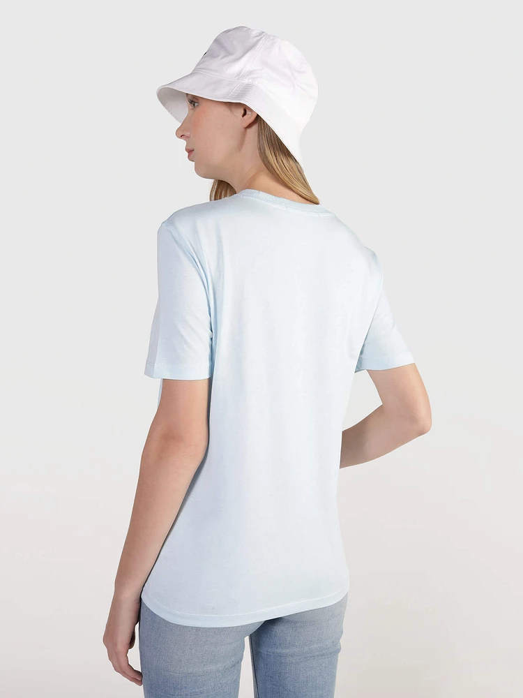 Playera Calvin Klein Monograma Mujer Azul