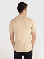 Playera Calvin Klein Logo Hombre Beige