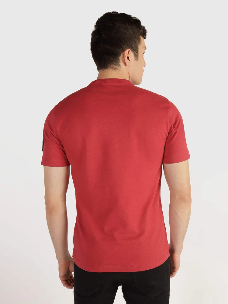 Playera Calvin Klein Logo Hombre Rojo