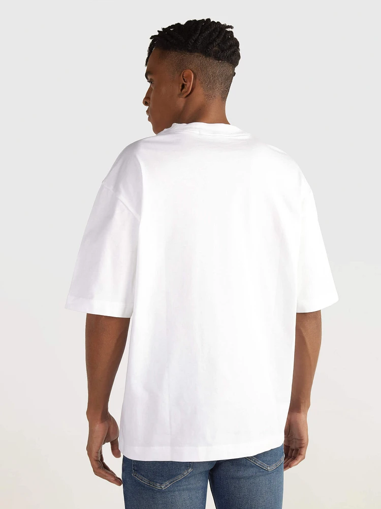 Playera Calvin Klein Estampada Hombre Blanco