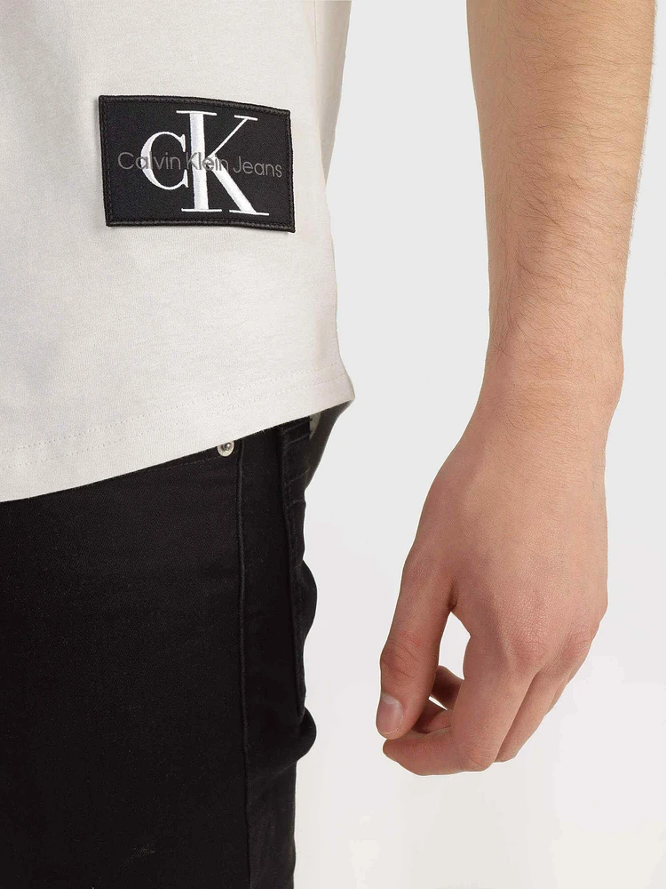 Playera Calvin Klein Logo Hombre Gris