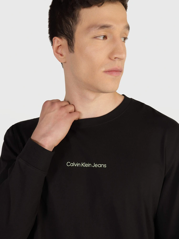 Playera Calvin Klein Logo Hombre Negro