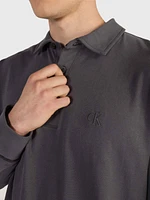 Polo Calvin Klein Monograma Hombre Gris