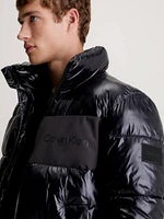 Chamarra Calvin Klein Puffer Glossy Hombre Negro