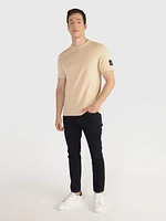 Playera Calvin Klein Logo Hombre Beige