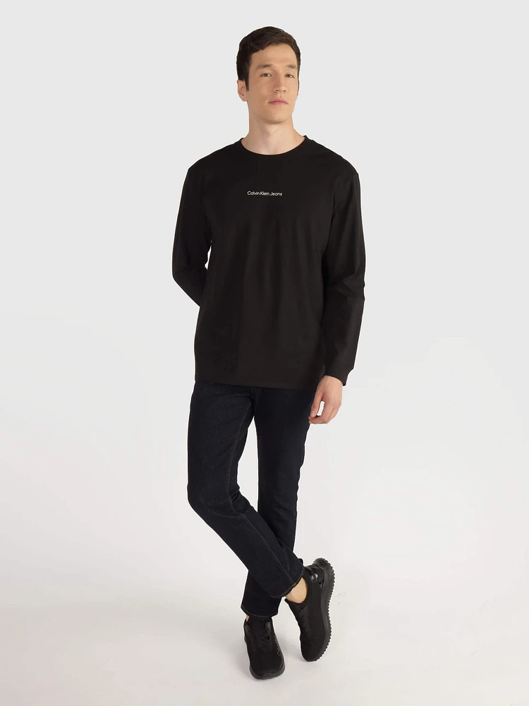 Playera Calvin Klein Logo Hombre Negro