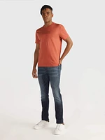 Playera Calvin Klein Logo Hombre Naranja