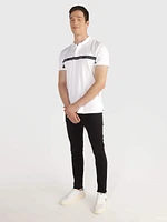 Polo Calvin Klein Franja Hombre Blanco