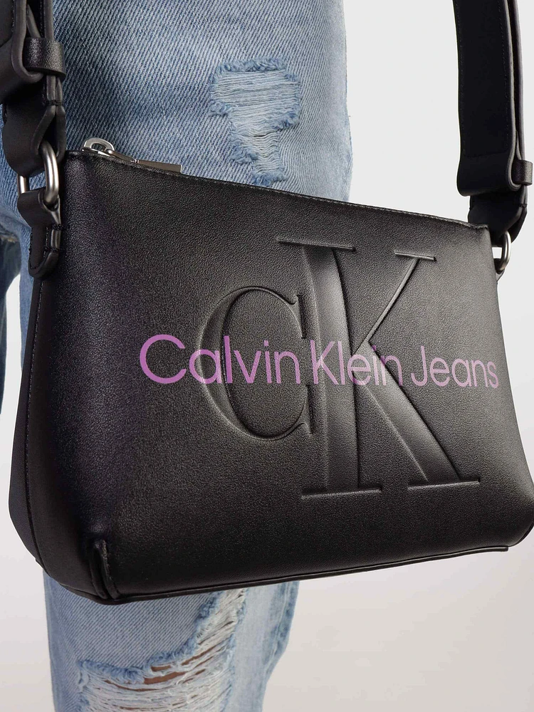 Bolsa Calvin Klein Shoulder Mujer Negro - Talla: Única