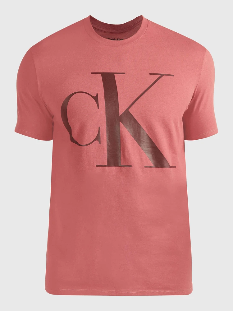 Playera Calvin Klein Monograma Hombre Rojo