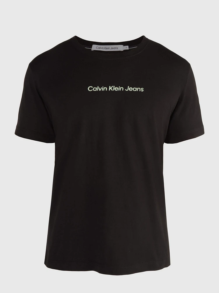 Playera Calvin Klein Logotipo Hombre Negro