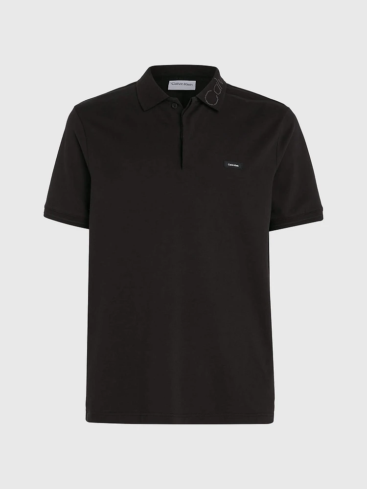 Polo Calvin Klein Logo Cuello Hombre Negro