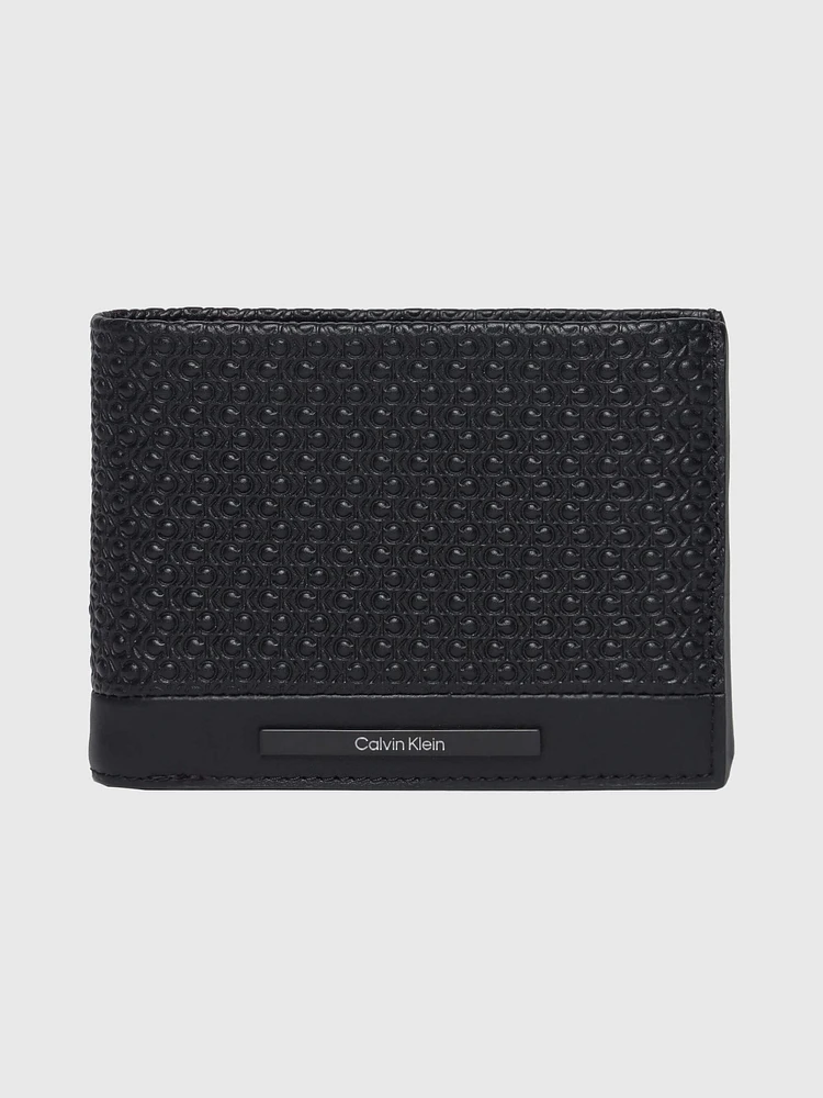 Cartera Calvin Klein Logo Hombre Negro - Talla: Única