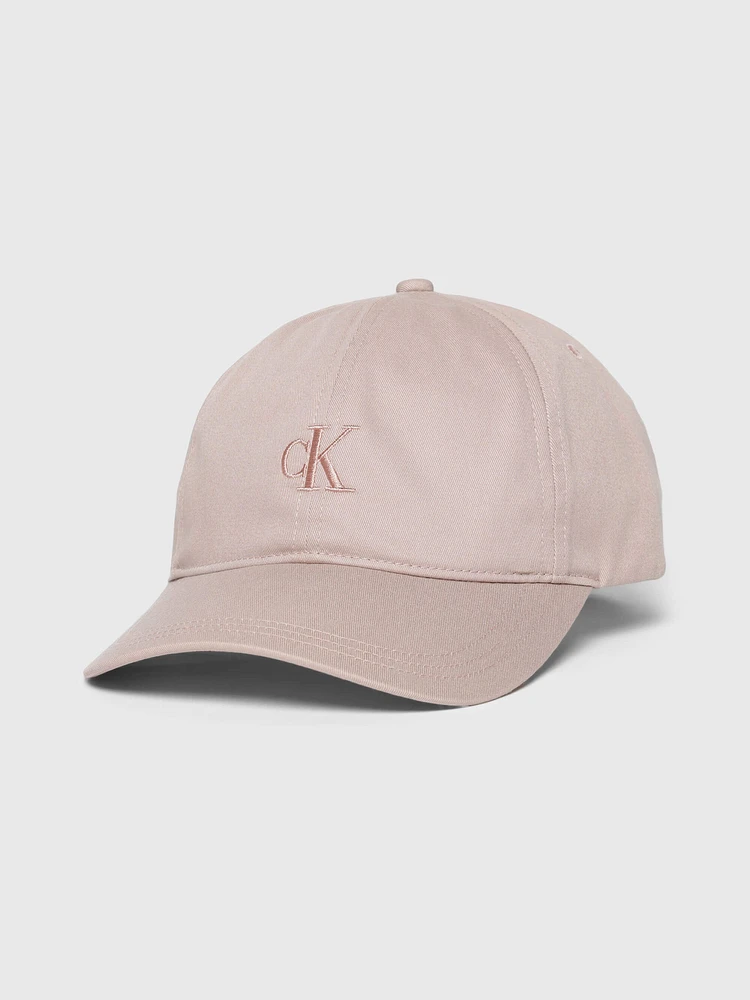 Gorra Calvin Klein Monograma Beige - Talla: Única